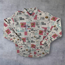 Load image into Gallery viewer, Vintage 90's Mae Fashion Made In Italy Cowboy Western Patterned Long Sleeve Shirt
