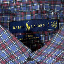Load image into Gallery viewer, Ralph Lauren "Slim Fit" 100% Cotton Stretch Plaid Check Long Sleeve Button-Up Shirt
