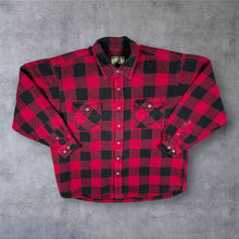 Load image into Gallery viewer, Vintage Field &amp; Stream XXL Red Black Buffalo Plaid Heavy Flannel Lumberjack Shirt
