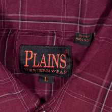 Load image into Gallery viewer, Vintage Plains Western Cowboy Red Check Long Sleeve Popper Shirt
