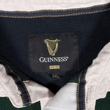 Load image into Gallery viewer, Guinness 2XL Rugby Fleece Collared Sweatshirt Navy Green Colour Block XXL
