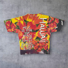 Load image into Gallery viewer, Vintage Rifle Hawaii T Shirt Large Made Italy Y2K Floral All Over Print 90s Surfer
