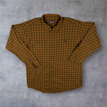 Load image into Gallery viewer, Patagonia Mens XXL Organic Cotton Check Shirt Brown-Orange Green Plaid Long Sleeve
