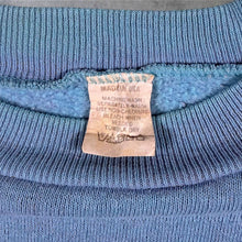 Load image into Gallery viewer, Vintage 90's Made In USA Cat Butterfly Graphic Blue Sweatshirt
