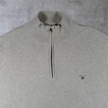 Load image into Gallery viewer, GANT Classic Embroidered Mini Logo Beige Cotton 1/4 Zip Knit Jumper
