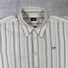 Load image into Gallery viewer, Early 00's Lee White Red Multi Striped Long Sleeve Cotton Shirt
