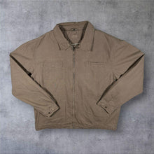 Load image into Gallery viewer, Thomas Nash Debenhams Classic Brown Canvas Cotton Zip Bomber Jacket
