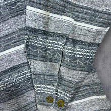 Load image into Gallery viewer, Vintage Commander Grey White Multi Striped Long Sleeve Cotton Flannel Shirt
