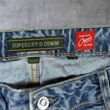 Load image into Gallery viewer, Superdry Denim Classic Blue Denim Straight Leg Loose Fit Jeans
