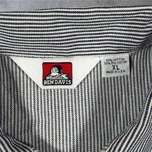 Load image into Gallery viewer, Vintage Ben Davis Hickory Stripe Half Zip Shirt Made In USA 90s Workwear XL

