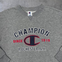 Load image into Gallery viewer, Champion Rochester Sweatshirt Size 150 Men's S Grey Since 1919 Big Logo
