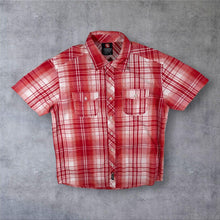 Load image into Gallery viewer, Southpole Mens L Red Plaid Shirt Y2K Hip Hop Streetwear Short Sleeve 2000s
