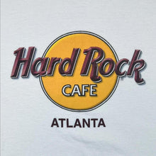 Load image into Gallery viewer, Vintage Hard Rock Cafe "Atlanta" Classic Souvenir Logo Spellout Graphic White T-Shirt
