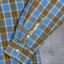 Load image into Gallery viewer, Wrangler Western "Casual Fit" Blue Plaid Check Long Sleeve Cotton Shirt
