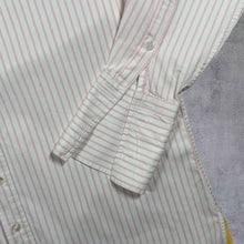Load image into Gallery viewer, Aquascutum Of London Baby Pink White Striped Long Sleeve Dress Shirt
