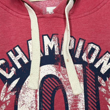 Load image into Gallery viewer, Champion “NYC Athletics” Distressed Style Graphic Red Pullover Hoodie
