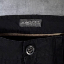 Load image into Gallery viewer, Craghoppers Classic Black Straight Leg Cargo Utility Outdoor Pants Trousers
