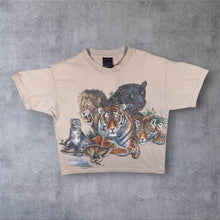 Load image into Gallery viewer, Vintage 90's Habitat Wilderness Animal Wildlife Graphic Single Stitch Beige T-Shirt
