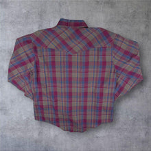 Load image into Gallery viewer, Vintage Bar-M Rancher Western Cowboy Check Long Sleeve Popper Shirt
