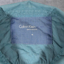 Load image into Gallery viewer, Calvin Klein Jeans Classic Teal Blue Long Sleeve Cotton Popper Shirt
