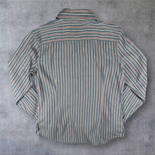 Load image into Gallery viewer, Levi's Striped Shirt Women's LargeBlue Red 100% Cotton Long Sleeve Button Up
