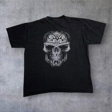 Load image into Gallery viewer, Vintage D-Art Gothic Horror Tribal Tattoo Skull Graphic T-Shirt
