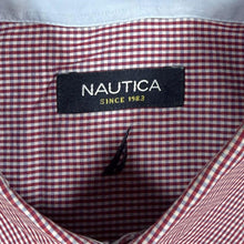 Load image into Gallery viewer, Nautica Classic Red White Check Cotton Long Sleeve Button-Down Shirt
