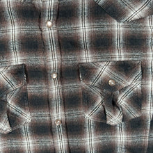 Load image into Gallery viewer, Klein Plus Homme Western Shirt 50 Brown Ombre Plaid Pearl Snap Japanese Archive
