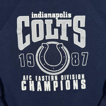 Load image into Gallery viewer, Vintage 1987 Indianapolis Colts Logo 7 Sweatshirt L AFC East Champions USA NFL
