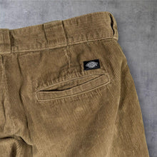 Load image into Gallery viewer, Dickies Corduroy Trousers Mens W32 L32 Brown Khaki Straight Leg Workwear
