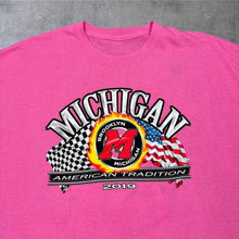 Load image into Gallery viewer, Michigan (2019) "Live Free Race Hard" Speedway Motorsports Pink Graphic T-Shirt
