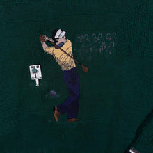 Load image into Gallery viewer, Vintage 90's Cypress Links Golf Motif Embroidered Green Cotton Knit Jumper
