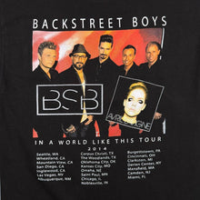 Load image into Gallery viewer, Backstreet Boys 2014 Tour T Shirt M Avril Lavigne In A World Like This BSB
