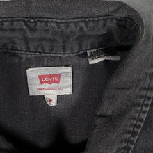 Load image into Gallery viewer, Levi's XL Washed Black Denim Western Shirt Pearl Snap Cowboy Red Tab
