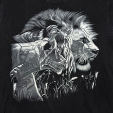Load image into Gallery viewer, Early 00's REO Lion Tiger T Shirt M Black Double Sided Y2K Animal Graphic Tee
