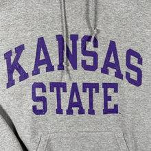 Load image into Gallery viewer, Champion Eco Fleece "Kansas State" Wildcats College Graphic Grey Hoodie
