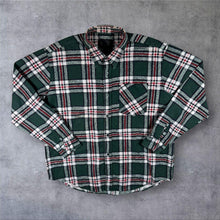 Load image into Gallery viewer, Vintage Langkun Green Plaid Flannel Shirt L XL Lumberjack Grunge Workwear Check

