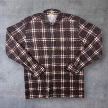 Load image into Gallery viewer, Vintage Johaj Brown Black White Plaid Check Long Sleeve Flannel Shirt

