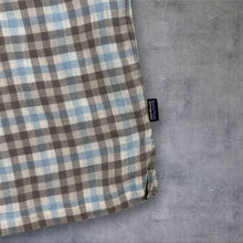 Load image into Gallery viewer, Patagonia Organic Cotton Gauze Shirt Mens Blue Grey Plaid Check Short Sleeve
