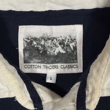 Load image into Gallery viewer, Vintage Cotton Traders Classics Fleece Rugby Shirt L Six Nations Long Sleeve Navy
