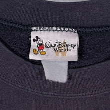 Load image into Gallery viewer, Vintage Walt Disney World Classic Embroidered Mini Logo Faded Navy Blue Sweatshirt
