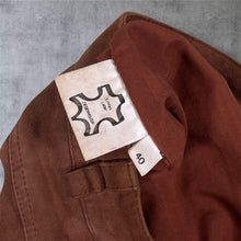 Load image into Gallery viewer, Vintage Copacabana Brown Suede Leather Trousers W31 L29 High Waist 80s 90s

