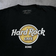 Load image into Gallery viewer, Hard Rock Cafe “Rome” Classic Souvenir Logo Spellout Graphic Black T-Shirt
