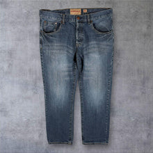 Load image into Gallery viewer, Mantaray Washed Blue Denim Straight Leg Regular Fit Jeans
