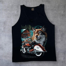Load image into Gallery viewer, Early 00’s Rock Sport Biker Wolf Wildlife Graphic Vest Top
