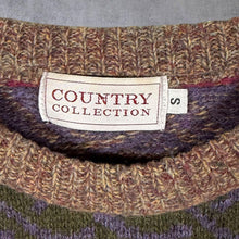 Load image into Gallery viewer, Vintage 90's Country Collection Made In UK Abstract Patterned Wool Knit Jumper
