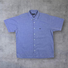 Load image into Gallery viewer, Kickers Mens Blue Oxford Shirt XL Short Sleeve Button Down Casual Retro
