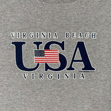 Load image into Gallery viewer, Vintage Delta Pro Weight Virginia Beach USA Flag T Shirt Grey Large Y2K
