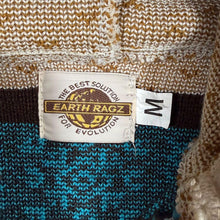 Load image into Gallery viewer, Earth Ragz Buffalo Bison Fair Isle Knit Zip Hoodie Western Y2K Mexico Size M

