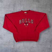 Load image into Gallery viewer, Vintage 90s Logo 7 Chicago Bulls NBA Sweatshirt XL Large Red Embroidered
